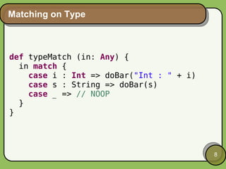 Pattern Matching in Scala | PPT