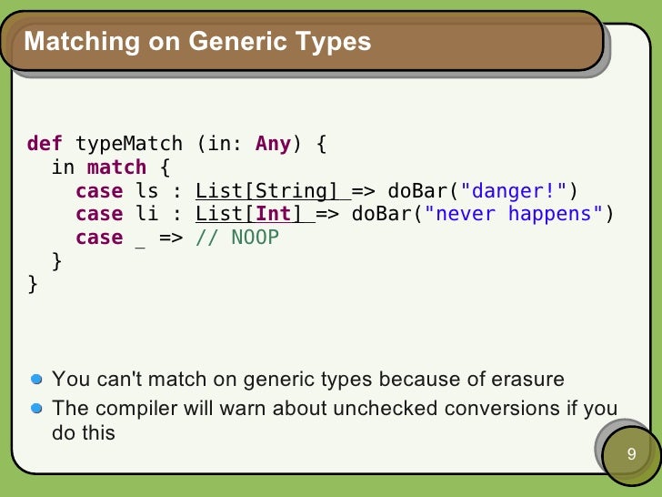 Scala Pattern Matching On Generic | pattern matching in scala Scala Pattern Matching On Generic | pattern matching in scala