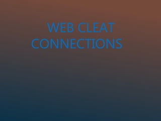 WEB CLEAT
CONNECTIONS
 
