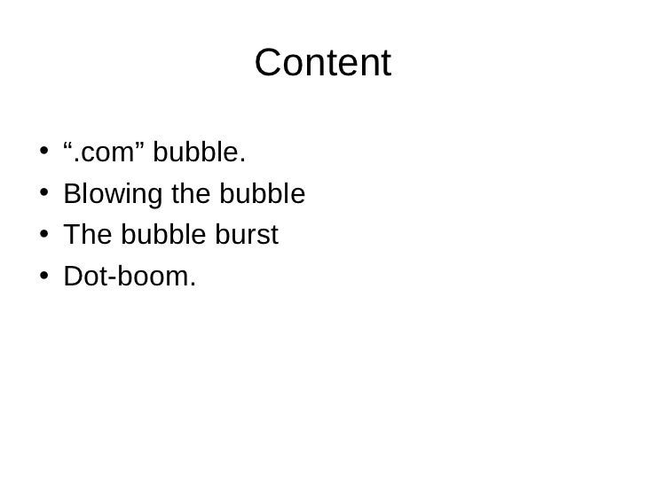 Dot com bubble