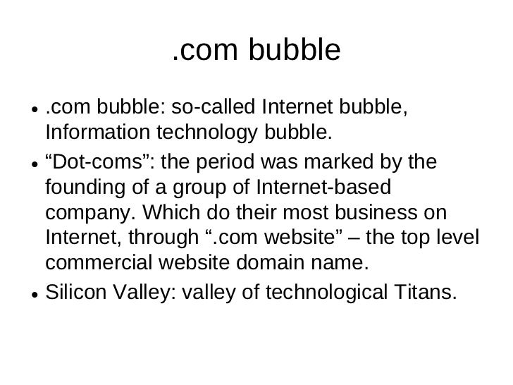 Dot com bubble