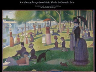 Un dimanche après-midi à l’île de la Grande Jatte   1884-1886, huile sur canevas, 207.5 x 308.1 cm The Art Institute of Chicago 