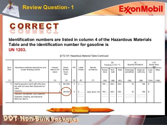 dot hazmat training imdg dot hazardous materials table