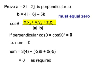 Dot Product Calc Angle To Finish