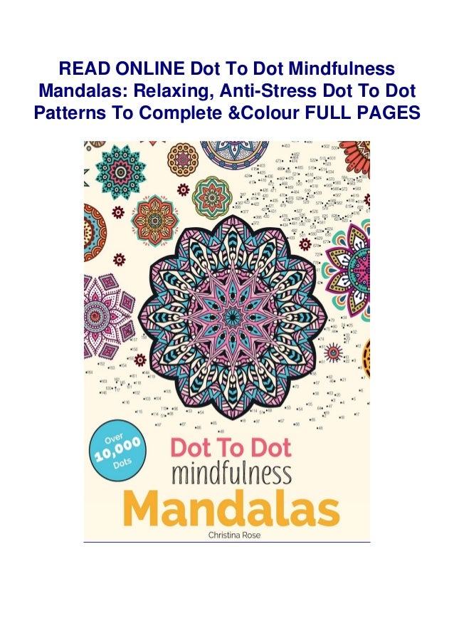 Dot To Dot Mindfulness Mandalas Relaxing, AntiStress Dot To Dot