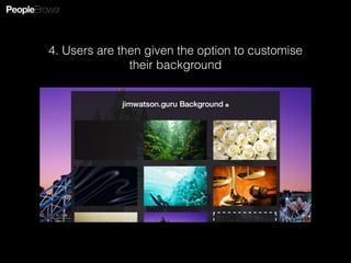 4. Users are then given the option to customise
their background
 