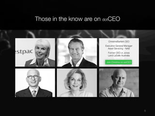 Those in the know are on dotCEO

6

 