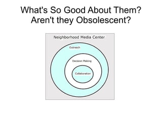 What's So Good About Them?
 Aren't they Obsolescent?
 