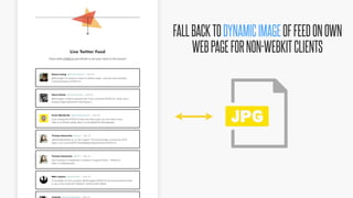 @KevinMandeville #CSSSummit
FALLBACKTODYNAMICIMAGEOFFEEDONOWN
WEBPAGEFORNON-WEBKITCLIENTS
 