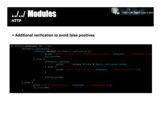 ../../ Modules
HTTP


 Additional verification to avoid false positives
 