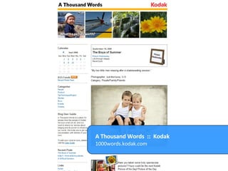 A Thousand Words  ::  Kodak 1000words.kodak.com 