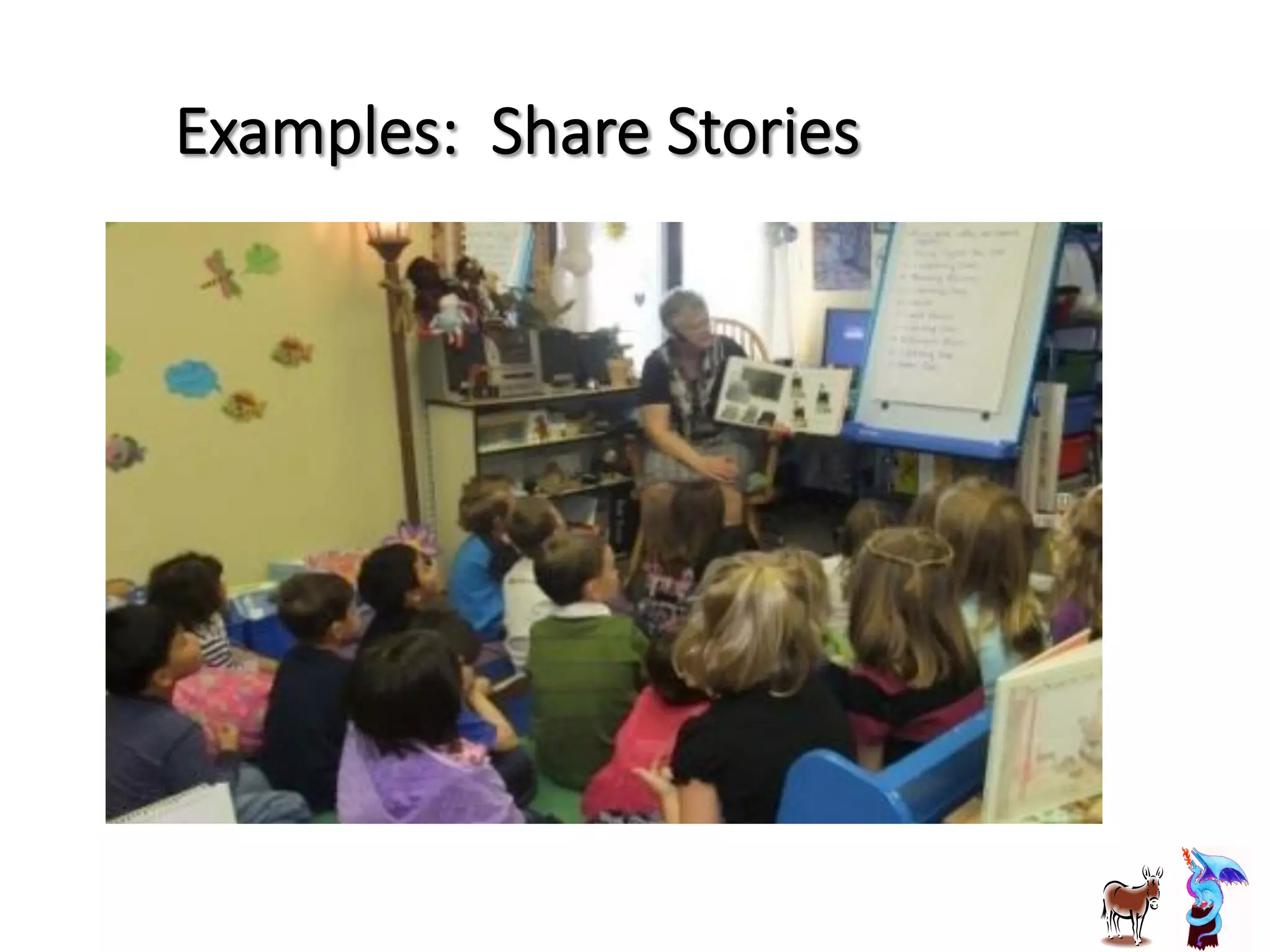 Examples:    Share  Stories
 