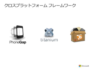 クロスプラットフォーム フレームワーク

 