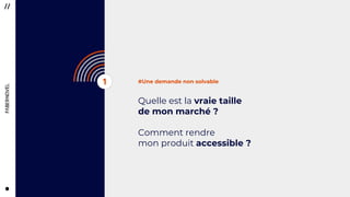 1818
#Une demande non solvable
Quelle est la vraie taille
de mon marché ?
Comment rendre
mon produit accessible ?
1
 