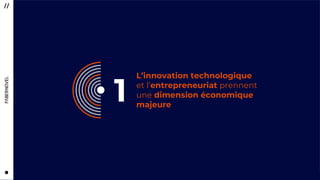 99
1
L’innovation technologique
et l’entrepreneuriat prennent
une dimension économique
majeure
 