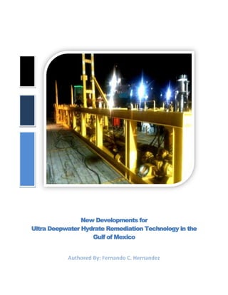 New Developments for
Ultra Deepwater Hydrate Remediation Technology in the
                   Gulf of Mexico


           Authored By: Fernando C. Hernandez
 