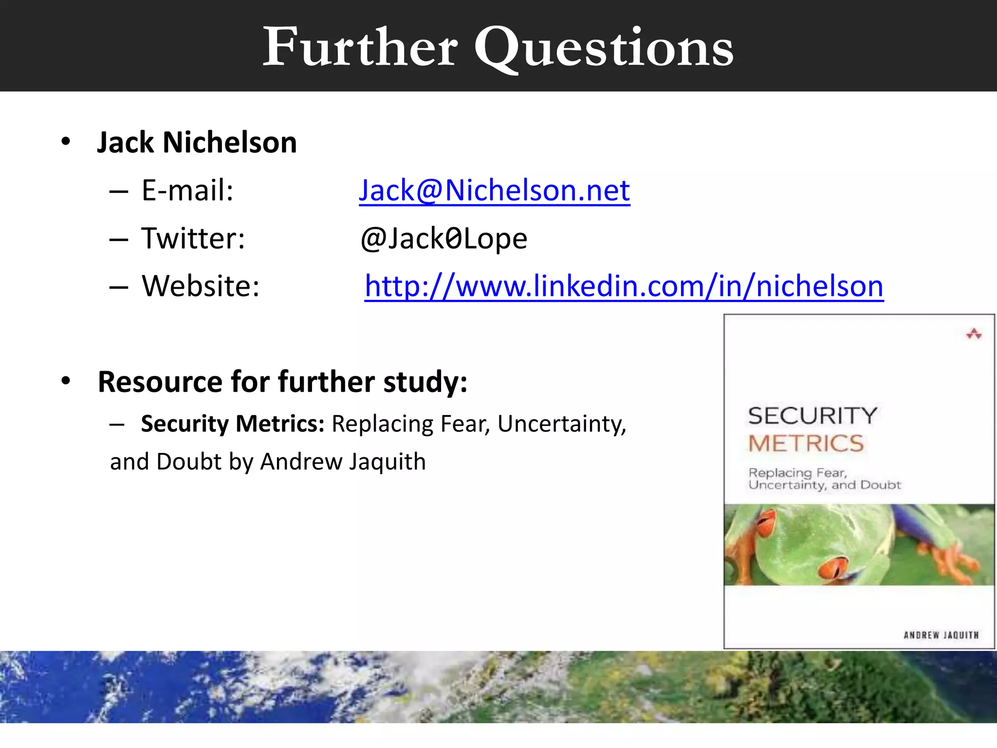 Bare Minimum Response
1. Create an asset inventory
2. Assign data owners to all of your systems
3. Deploy a vulnerability scanner & scan all of your hosts on a
regular basis
4. Create overall CVSS risk scores, by business unit, and publish
those scores to key business owners
5. Remediate the risk you discover
• Focus on the basics, then improve your efforts
• Run a 5K first, then try a marathon
 