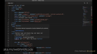 Chris Heilmann @codepo8
aka.ms/webhint4code
 
