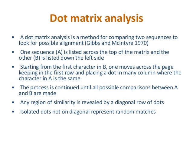 Dot matrix