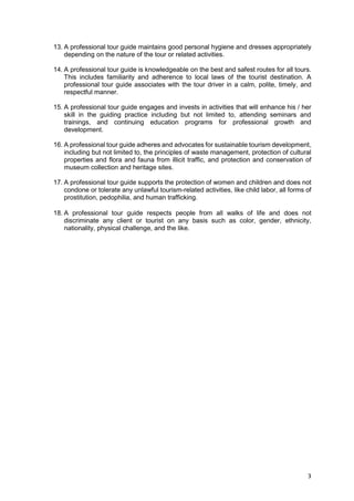 Tour Guide Rules Department of Tourism MC No. 2021-002: Rules and Regulations Governing ...