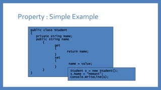 Properties and indexers in C# | PPT