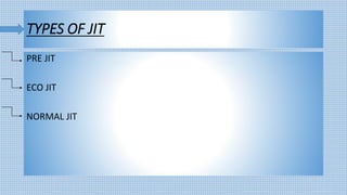 TYPES OF JIT
PRE JIT
ECO JIT
NORMAL JIT
 