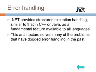 Dot net Introduction and their usabilities | PPTX