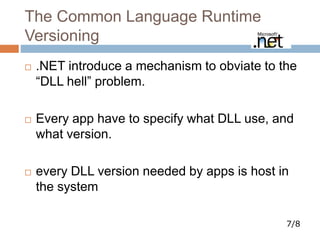 Dot net Introduction and their usabilities | PPTX