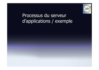 Processus du serveur
d’applications / exemple
 