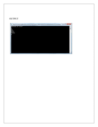 OUTPUT
WINDOWS PROGRAMMING
 