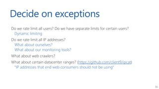 Approaches for application request throttling - dotNetCologne | PPTX
