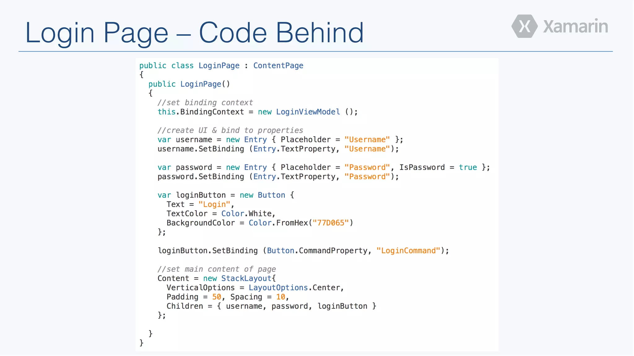Login Page – Code Behind!
 