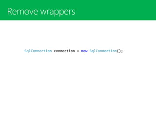 SqlConnection connection = new SqlConnection();
 