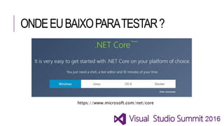 ONDEEUBAIXOPARATESTAR?
https://www.microsoft.com/net/core