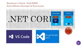 Hazırlayan ve Sunan : Serif AYDIN
Senior Software Developer & Team Leader
 