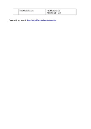 FROM dbo.tableb)                   FROM dbo.tableb
                                                WHERE id2 = a.id)


Please visit my blog @ http://onlydifferencefaqs.blogspot.in/
 