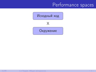 Performance spaces
Исходный код
X
Окружение
11/85 1.2 Теория: Общая методология
 