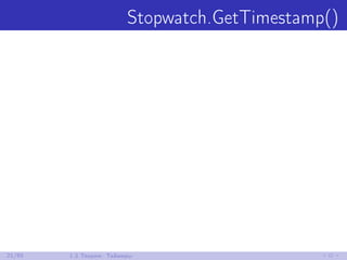 Stopwatch.GetTimestamp()
21/85 1.3 Теория: Таймеры
 