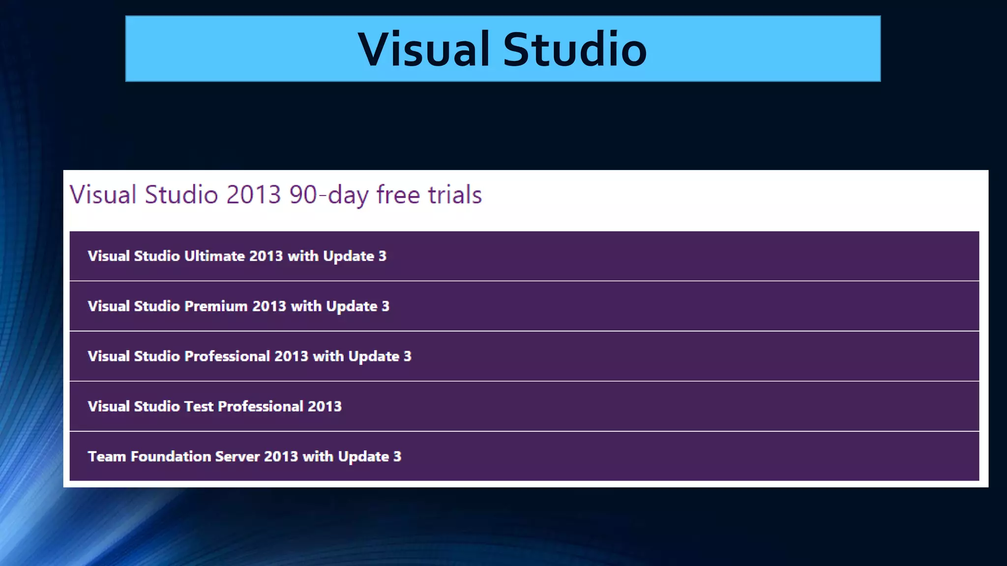 Visual Studio 