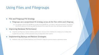 Microsoft SQL Server - Files and Filegroups | PDF
