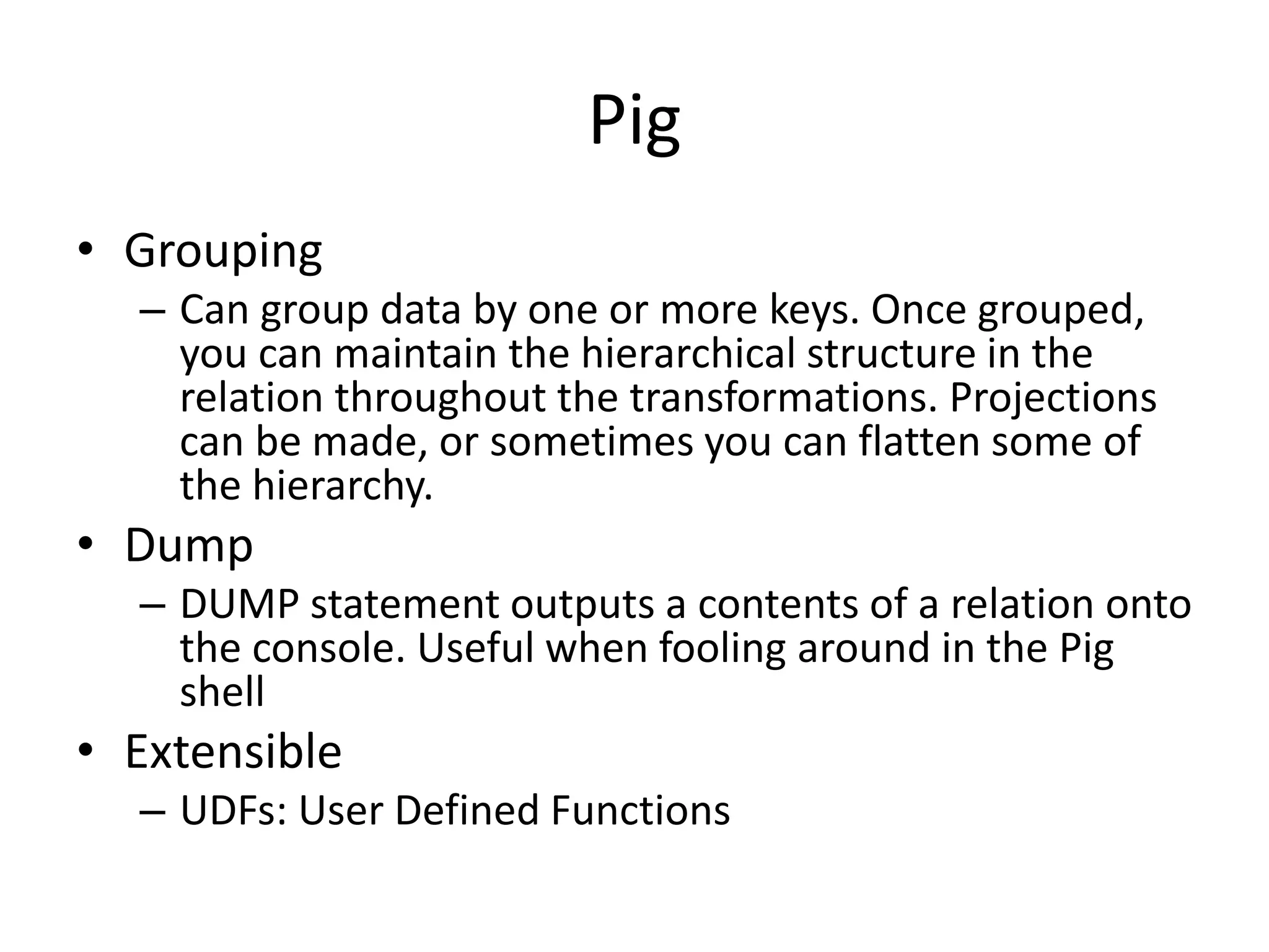 Simple recommendation
• DEMO
– Pig implementation
– Local pseudo cluster (HDInsight on-premise)
 