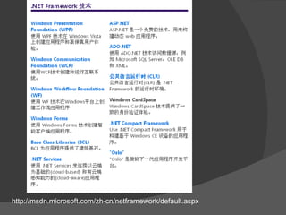http://msdn.microsoft.com/zh-cn/netframework/default.aspx 