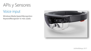 dotNetMálaga 2017
Voice input
 