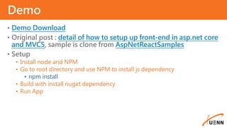 DotNet MVC and webpack + Babel + react | PPTX