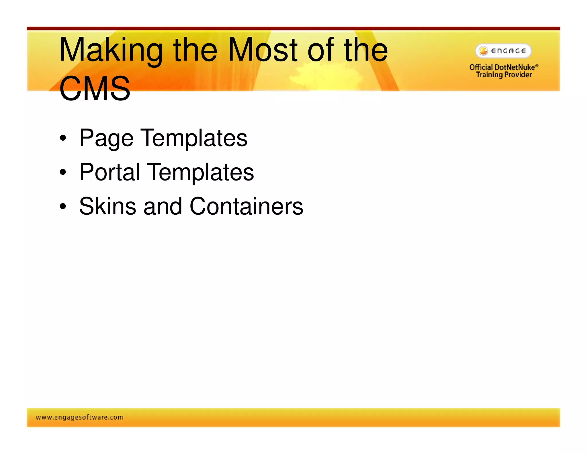 DotNetNuke In An Hour
