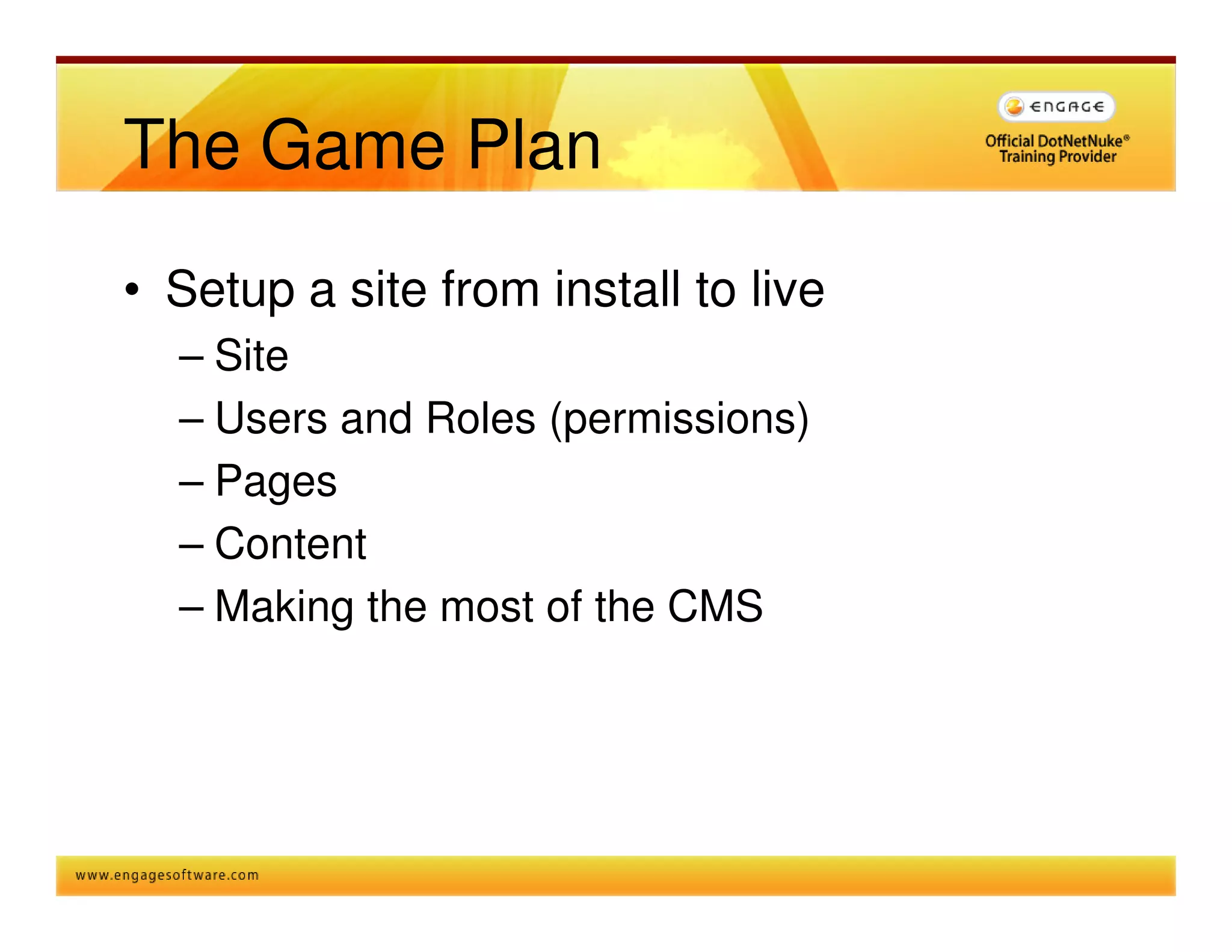 DotNetNuke In An Hour