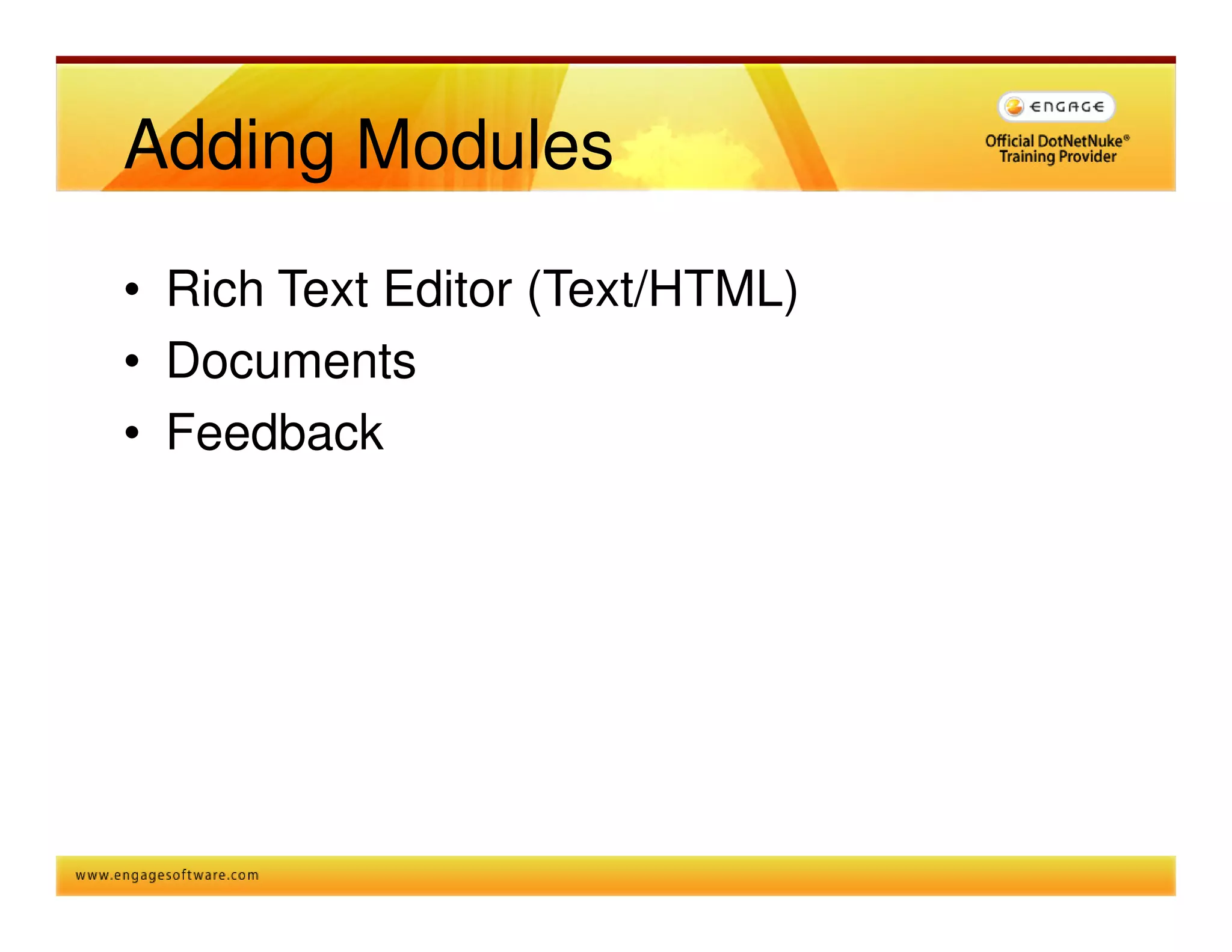 DotNetNuke In An Hour
