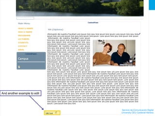 Management of Contents
                              with the tool DotNetNuke




And another example to edit




                                         Servicio de Comunicación Digital
                                         University CEU Cardenal Herrera
 