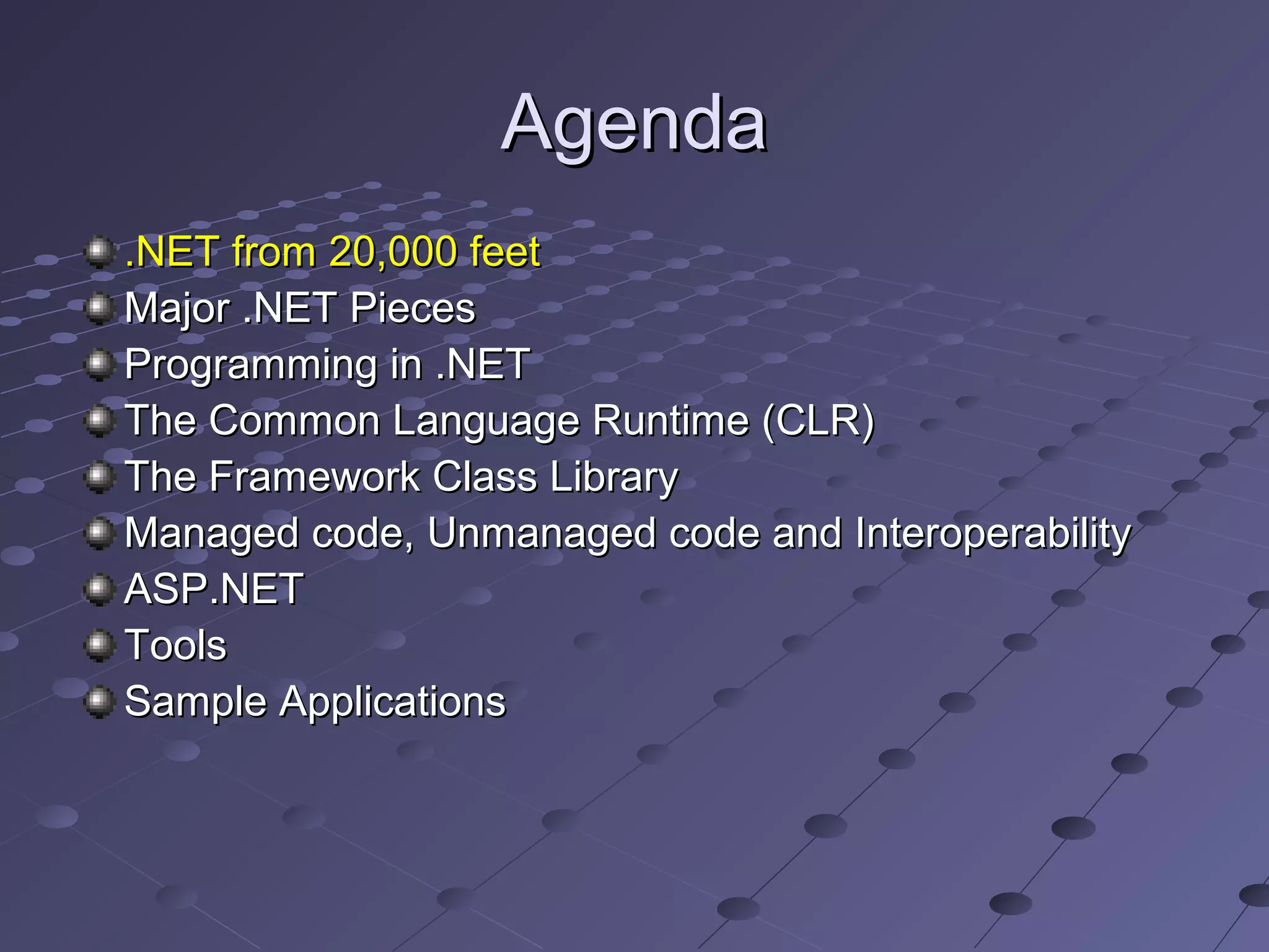 .NET Overview | PPT