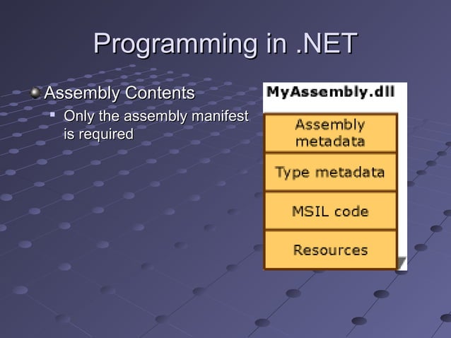.NET Overview | PPT | Programming Languages | Computing